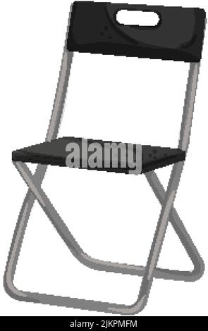 seat folding chair cartoon vector illustration Stock Vector