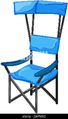 garden folding chair cartoon vector illustration Stock Vector