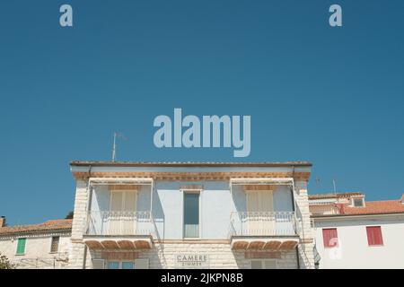 A white house against the blue sky Stock Photo