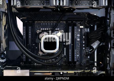 Close Desktop Gaming Water Cooling Cpu Led Rgb Light Show Stock Photo by  ©Chiradech 483952368