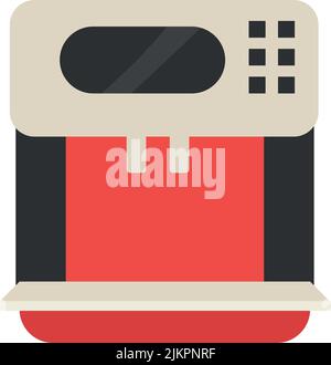 Coffee machine semi flat color vector object Stock Vector