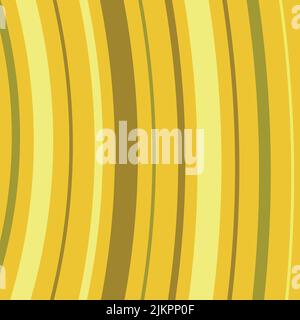 A beautiful  curvy striped vector illustration background design with colors of yellow in different shades Stock Vector