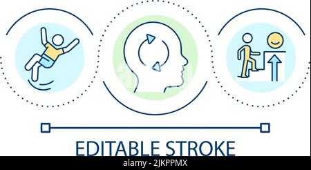Reinterpreting situation loop concept icon Stock Vector