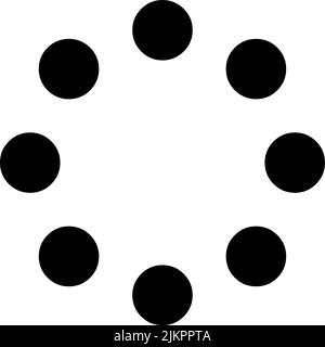 Vector illustration of classic black dots circular icon of loading website Stock Vector