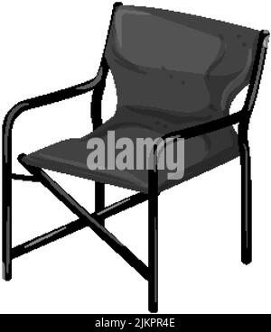 camp folding chair cartoon vector illustration Stock Vector