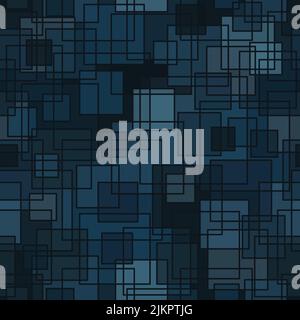 Quad seamless pattern. Repeated overlap hexagon motif texture print Stock Vector