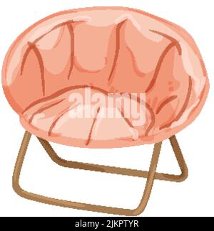 office folding chair cartoon vector illustration Stock Vector