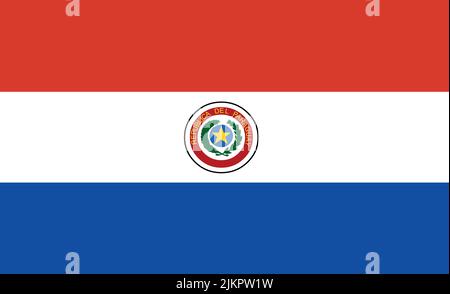 Vector illustration of the flag of paraguay Stock Vector