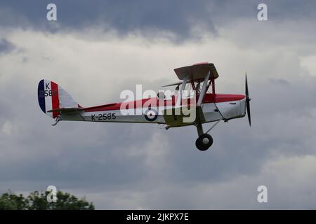 Shuttleworth Collection, de Havilland DH 82 Tiger Moth, K2585, G-ANKT, at Old Warden, 2022, Stock Photo