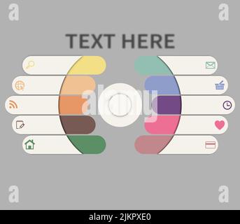 Vector infographic design template . It can be used for process diagrams, presentations, workflow layouts, banners. Stock Vector