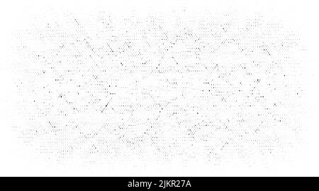 Grunge halftone texture background. Overlay dots pattern. Distress grain background. Monochrome grungy speckle effect. Retro scratched wallpaper Stock Vector