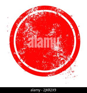 red dirty blank stamp isolated on white background vector illustration Stock Vector