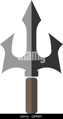 trident logo icon vector illustration design Stock Vector