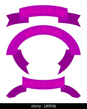 Set of ribbon with Disclosure text. Banner template. Label sticker ...