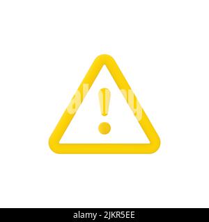 3d danger sign vector illustration Stock Vector