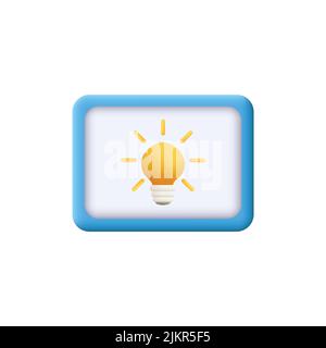 3d idea concept on tablet Stock Vector