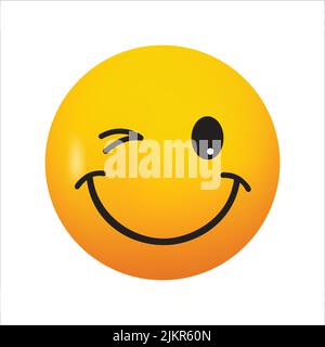 3d emoji vector illustration isolated on white Stock Vector