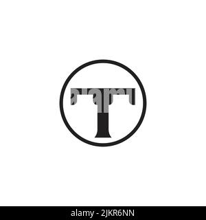 letter t pole post building symbol logo vector Stock Vector