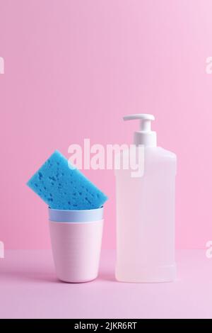 Set Of Cleaning Supplies On Pink Background House Cleaning Service And  Housekeeping Concept Flat Lay Top View Stock Photo - Download Image Now -  iStock