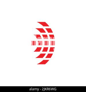 abstract letter d fast motion dots techno logo vector Stock Vector