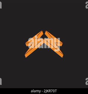 electricity thunder flash linked logo vector Stock Vector