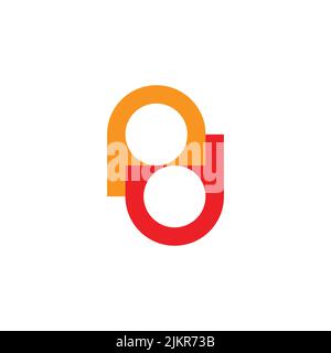 letter pd simple colorful fun happy logo concept Stock Vector