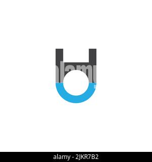 letter h bridge river abstract logo vector Stock Vector