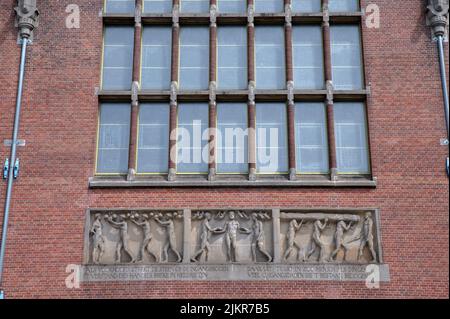Ornament Beurs Van Berlage Building At The At Amsterdam The Netherlands 31-7-2022 Stock Photo