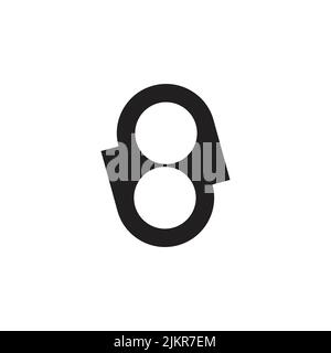 number 8 abstract geometric logo vector Stock Vector