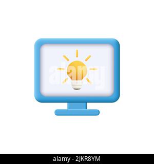 3d monitor vector Stock Vector