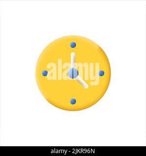 3d clock vector illustration icon Stock Vector