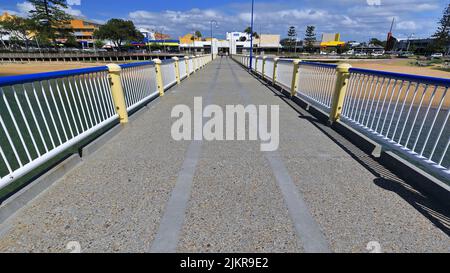 114 The Redcliffe Jetty seen from the sea side to shore. Queensland-Australia. Stock Photo