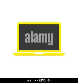 3d laptop vector icon Stock Vector
