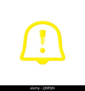 3d notification bell vector icon Stock Vector