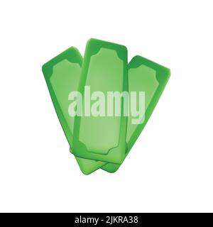 vector 3d note illustration isolated on white, saving concept, shopping concept illustration. Stock Vector