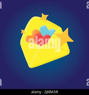 valentilnes day message gift graphic design vector illustration Stock Vector