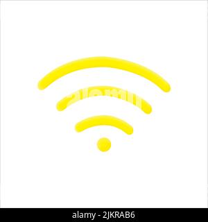 wifi 3d icon vector illustration isolated on white background, network concept. Stock Vector