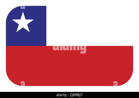 Flag of Chile. Chilean national symbol in official colors. Template icon. Abstract vector background Stock Vector
