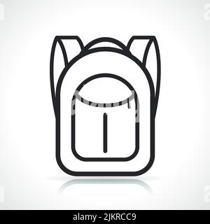 backpack or school bag thin line icon Stock Vector