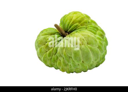 Isolated Sugar Apple on white background, close up Sugar Apple. Stock Photo