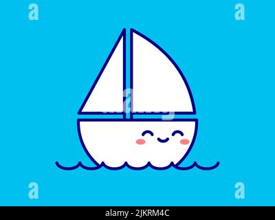 Water Transport Clipart Transportation Vector Kawaii Ship 