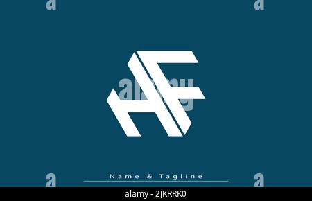 Alphabet letters Initials Monogram logo HF , FH Stock Vector