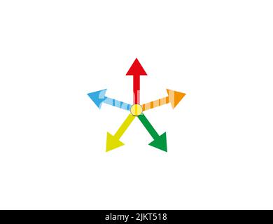 Many ways arrow icon. Vector illustration. Stock Vector
