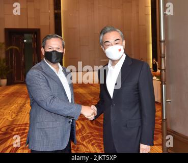 (L-R) Prime Minister of Cambodia, Hun Manet, Prime Minister of Malaysia ...