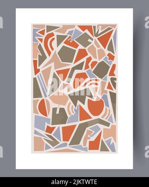 Printable wall art vector poster set vector. Stock Vector