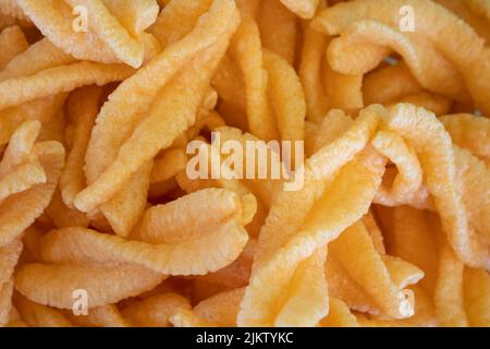 Spicy Fried and Spicy Stick, Sali Sev, noodles, Snacks or Fryums (Snacks Pellets) Stock Photo