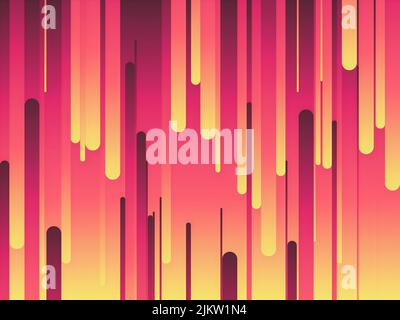 A glitch effect stripes of different lengths pattern background Stock Photo