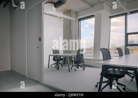 The empty coworking office space Stock Photo