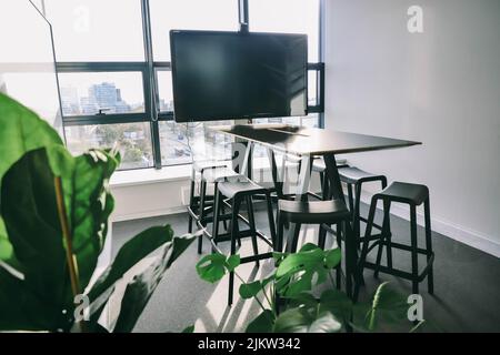 An empty coworking office space Stock Photo