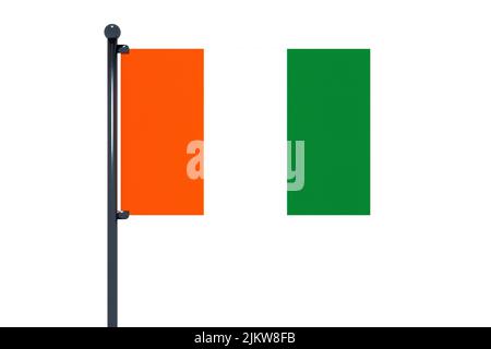 A 3D illustration of flag of Cote D Ivoire (Ivory Coast Stock Photo - Alamy